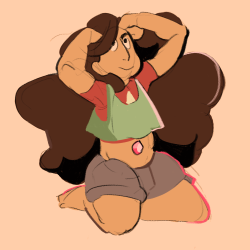 scullylesbians:  margarethours:  a quick stevonnie before i go to bed  Cute!! 