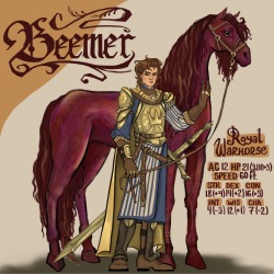 mankanar:ST D&D AU: Prince Steve and his loyal steed Beemer(if I didn’t put Steve’s BMW in my D&D AU as a horse i wouldn’t have been me)