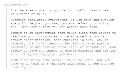 privilegedlittlecunt:Mmmmmm. This is such a satisfying collection of common sense.