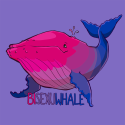 kirstendraws:  Some of you may remember my popular bi, pan, and asexuwhale trio from last year. Well, I’ve decided to redo the set and add EVEN MORE SEXUWHALES (and an aromanatee!)Featuring:Bisexuwhale - humpback whaleHomosexuwhale - sperm whalePansexuwha