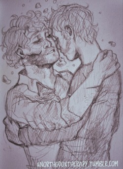 unorthodoxtherapy:  Hannigram sketch \o Still not over the finale ;-; I might paint this digitally later and try to make it look like they’re actually underwater, but idk xD Ps: I have an art blog now! You can follow me here - Please, do not repost