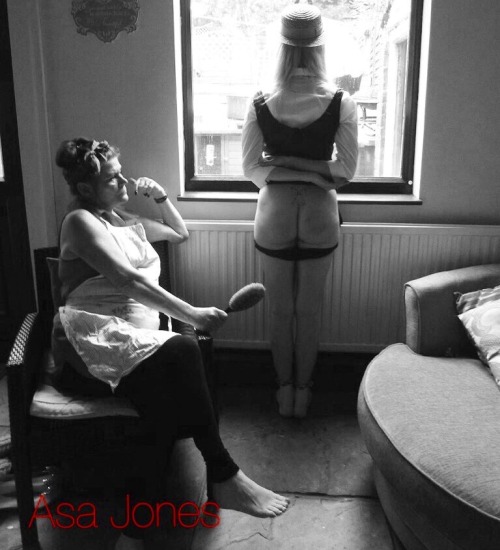 asajones2:  Yes dear, I know that standing before the window is humiliating for you, that is the whole point. Now stop answering back, or I will strip you naked, spank you again…in the garden, and leave you there!   …..silence   Asa
