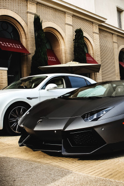 themanliness:  Aventador x Flying Spur | Source | MVMT | Facebook 