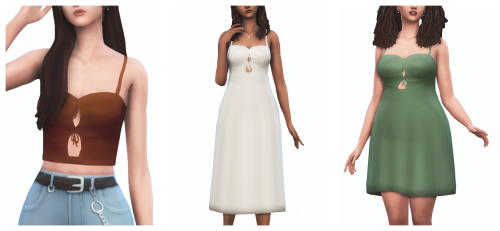 Cannoli SetA small set that includes a top and two dresses! All of them are mesh edits of the Cannol