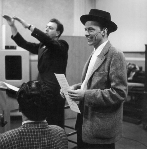 ladybegood: Frank Sinatra during a session for In the Wee Small Hours, 1955