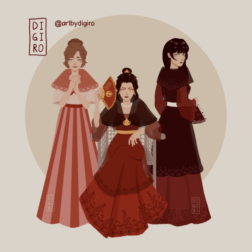 artbydigiro:experimenting with a second art style ATLA ladies in filipinianas  ✨ &nbs