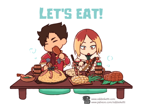 So tasty! Inspired by the new Haikyuu!! x Monster Hunter collab Patreon | Twitter 