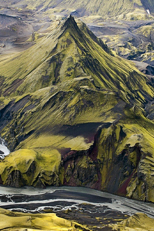   Skaftá River near Laki - Iceland by sigand  Looks like someone spilled paint