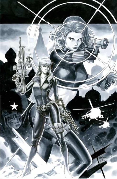 bear1na:Black Widow by Paul Renaud and J.G. Jones (for Hero Initiative and BINC Foundation auction 2