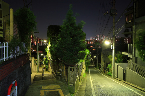 maru-ichi:Forked Road (day &amp; night) by Nobuhiro OkadaHinashizaka (left), Fujimizaka (right)