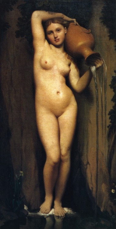 jean-auguste-dominique-ingres: The Source, 1856, Jean-Auguste-Dominique IngresMedium: oil,canvas