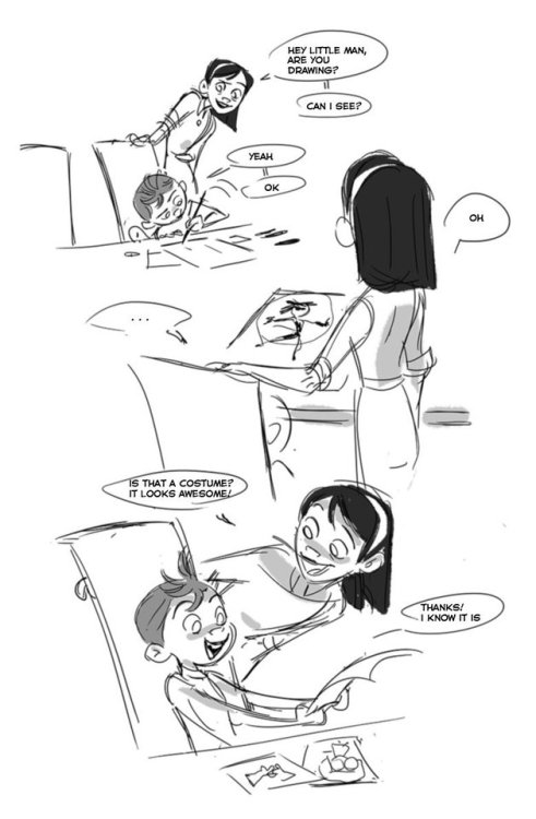 fishkinn: i drew them as older kids some more :’’’) this needs to be the incredibles 3! <3 <3 <3