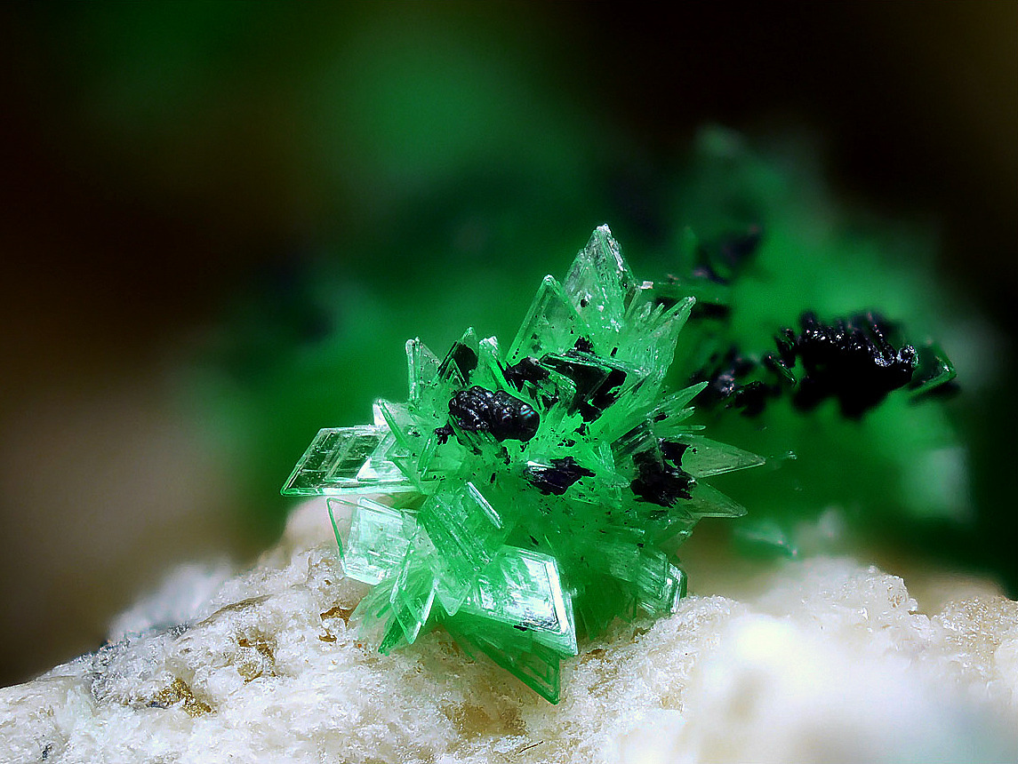 underthescopeminerals:  Annabergite Locality:    Mining District,   Lavrion (Laurion), 