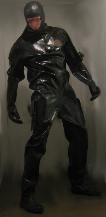 Finnish boy in Finnish rubber drysuit.