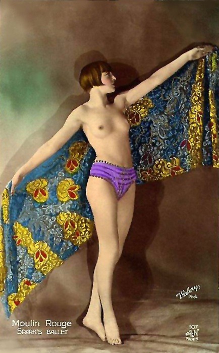 A.N. (Alfred Noyer) Studio Paris Postcard, Moulin Rouge, Spark’s Ballet
