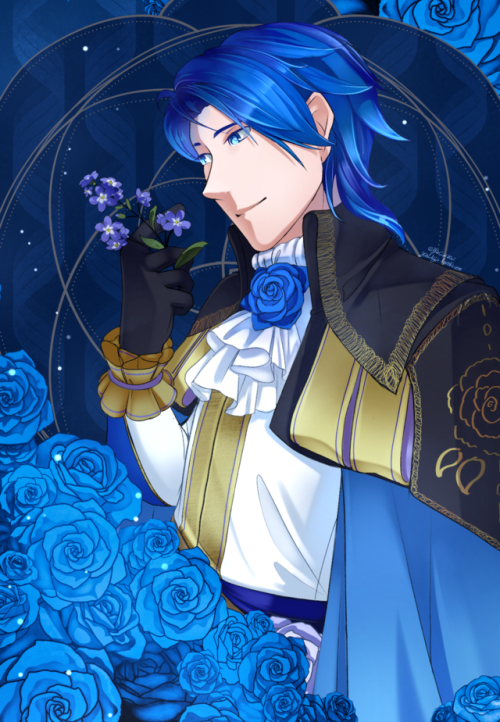 Sigurd: (insert clever name here)!!!!Fun fact: the flowers i gave him are “forget me nots”