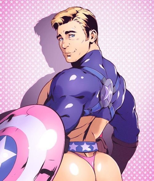 p2ndcumming:  dizdoodz:  I pledge allegiance to the thong. 😁 #pinkwhiteandblue #captainamerica #nsfw #nsfwart #thong #dizdoodz #pink #gay #man #butt  Vote 4 Pedro