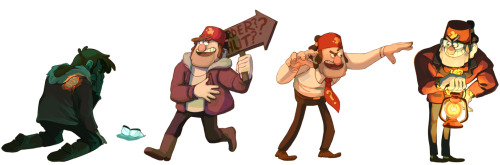 shnikkles:  Introducing, The Evolution of Stans! Been working on this off and on in my free time because I liked the idea of a timeline showing off the many different states of the original mystery twins’ relationship overtime. I’m planning on making