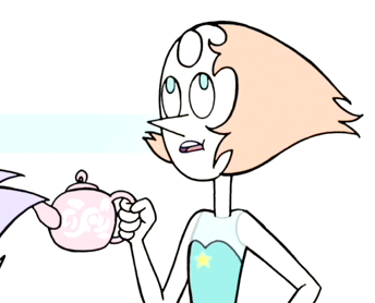 So, like, I really never thought to actually look at Pearl’s teapot in “Serious Steven” but there was a gifset on my dash earlier today and I realized that there’s a rose design on the teapot. Like, an abstract-ish design but to me they definitely