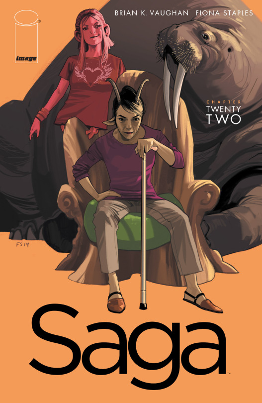 One of the best space operas out there, writen by Brian K. Vaughan and illustrated by Fiona Staples, i’m a big, BIG fan of BKV since Y: The Last Man, Ultimate X-Men and he wrote a few Wonder Woman issues before the new52. And currently besides Saga,