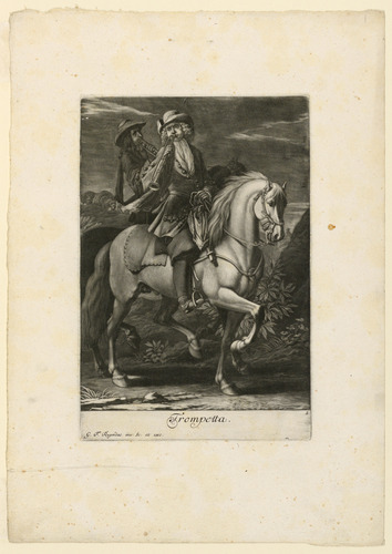 Suite of Cavalry Officers: Trumpeters, ca. 1730, Smithsonian: Cooper Hewitt, Smithsonian Design Muse