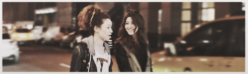 thirlway:  Eleanor Calder and Danielle in New York City about a year ago. 