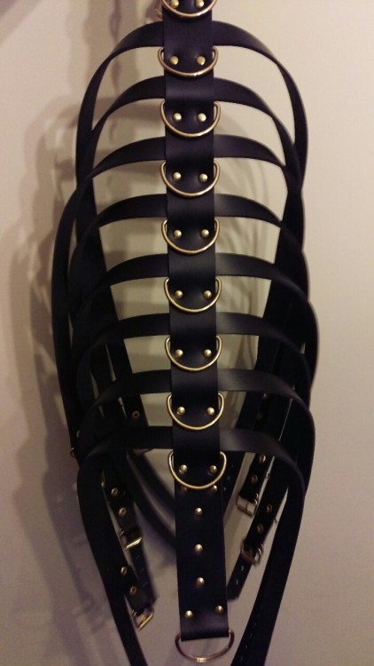 vapvla: SPINE Black Leather Harness / / 150GBP / /Here at last. Now for sale in our shop. Works nice