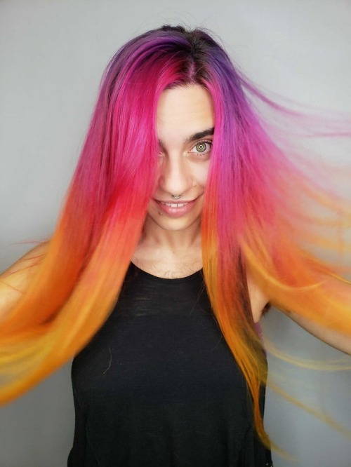 organichaos: Fire Feathers!!My hair was done by the magnificent, magical color wizard queen of the