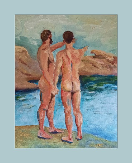 Öl Auf Leinwandkarton 18x24 Cm