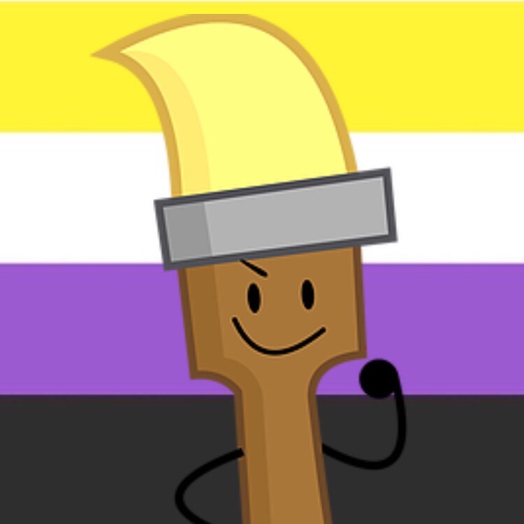 Its Canon I Swear Paintbrush From Inanimate Insanity Is Nonbinary - roblox paint brush