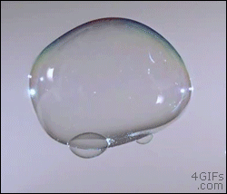 sixpenceee:  BB bullet goes through a bubble (Source)For more posts, visit Sixpenceee.