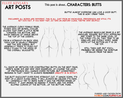 avencri:fkevlar:February tutorial. Butts.Coming off of the tails tutorial I think this should round it out nicely(puns!) and show how I do butts and ways to make them appealing; perfectly round is not always best! Hope this inspires or gives you guys