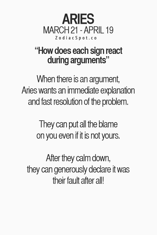 zodiacspot:  See here how your sign reacts during arguments 