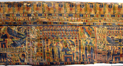 Egyptian coffin panel painted with funerary scenes, Third Intermediate Period