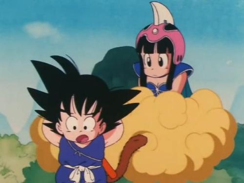 Kid goku and chi chi