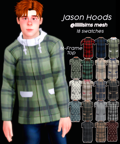 Jason Hoods (liliili mesh)Mesh included thanks to @liliilisims TOU BGC, Teens-eldersMasc FrameT