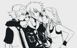 n3rd-:  I tried to do a love triangle and I failed….(ﾉ◕ヮ◕)ﾉ*    