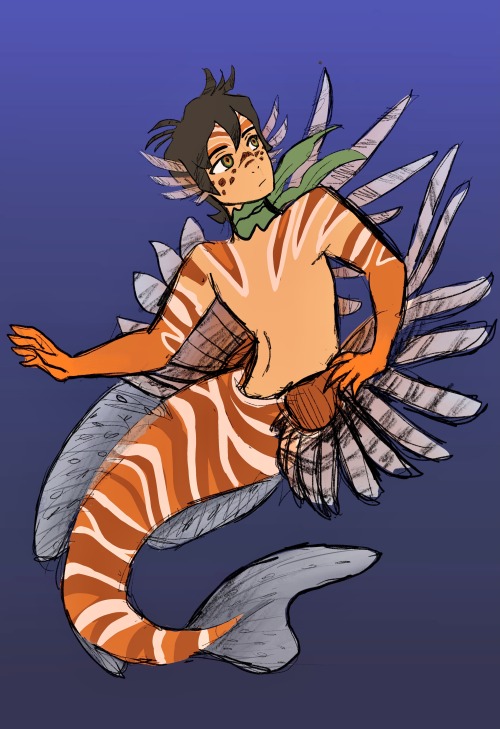 immortal-green-snom:Mermaid AU!! <33I have nothing for this, i just wanted to design some mermaid