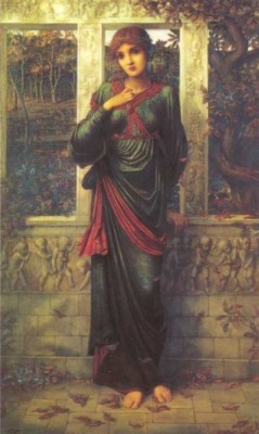 artbeautypaintings:  Falling leaves - John Melhuish Strudwick 