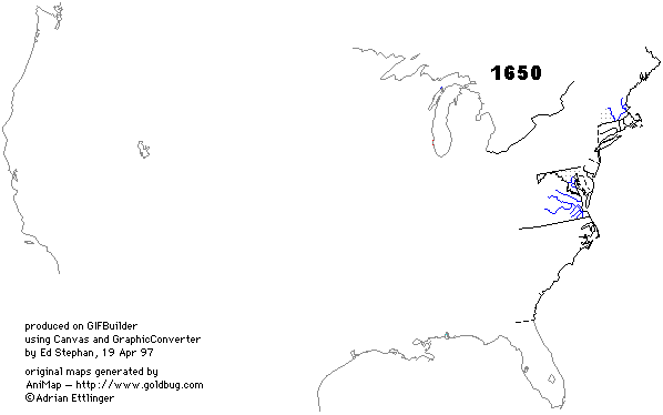 mapsontheweb:The formation of the United States, county by county, by Ed Stephan