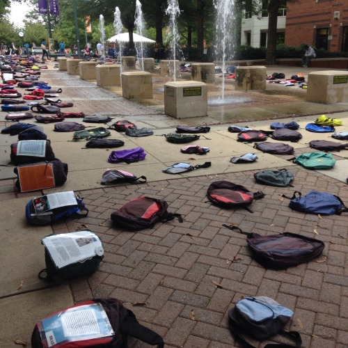 laughatthestars: laughatthestars: today, my school hosted an exhibit for suicide awareness day. the 