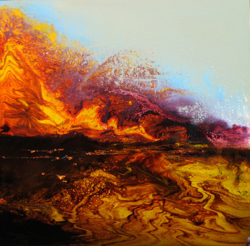 Maurice Sapiro Lava Flow Viscosity Vl oil on canvas