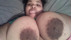 nycbbc718:  Big titties with the big areolas and pierced nips