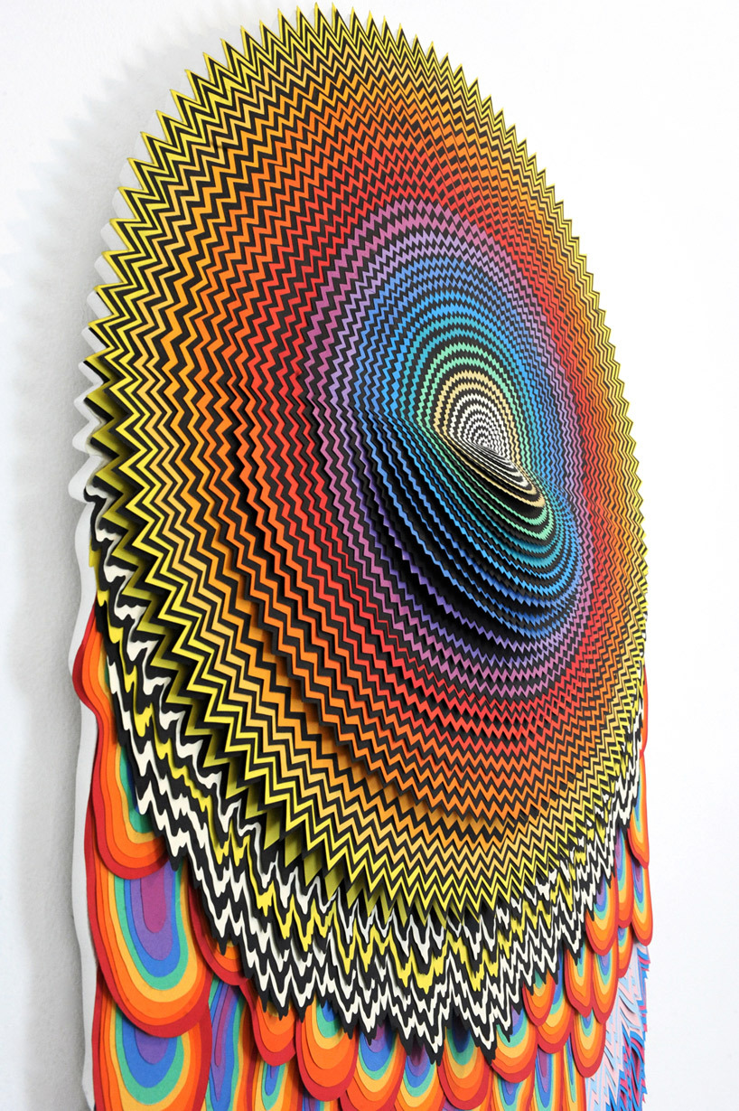 red-lipstick:  Jen Stark (b. 1983, Miami, FL, USA) - 1: Paper Sculpture  2: Sunken