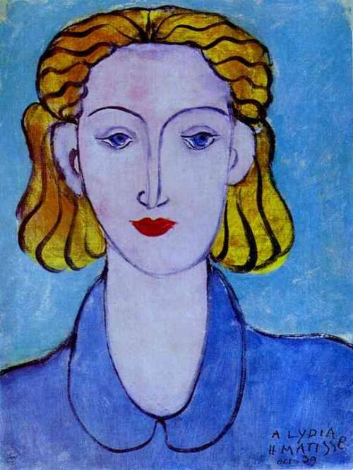 expressionism-art:Young Woman in a Blue Blouse (Portrait of L.N. Delektorskaya), 1939, Henri Matisse