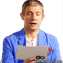 benedictsolo:  I just love Martin’s sudden laugh. It’s like you can actually hear his laughter just by looking at the gifs. 