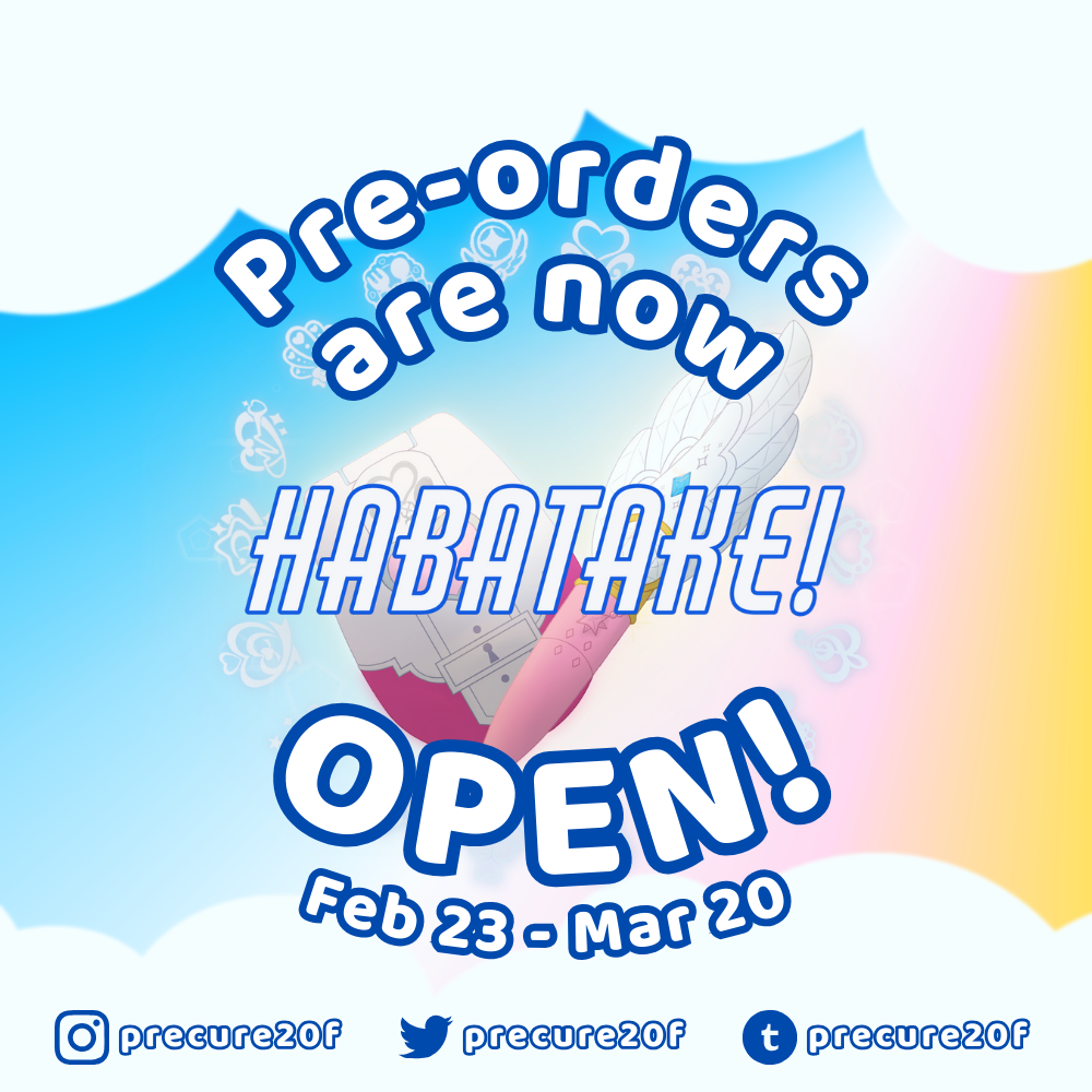 Pre-orders for Habatake!: A Pretty Cure 20th Anniversary Zine are now open from February 23 to March 20!