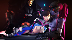 rest1in1pieces:  D’Va x Reaper x Widowmaker 4K 1920p This is one of the posters I wanted to upload, took longer than I thought … I’m not okay with the lightning, but I wanted to get rid of it, so … Here it is. 