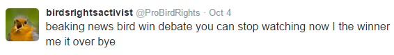 witdiseased:  @birdsrightsativist   going hard after Trump has made my day so joyful