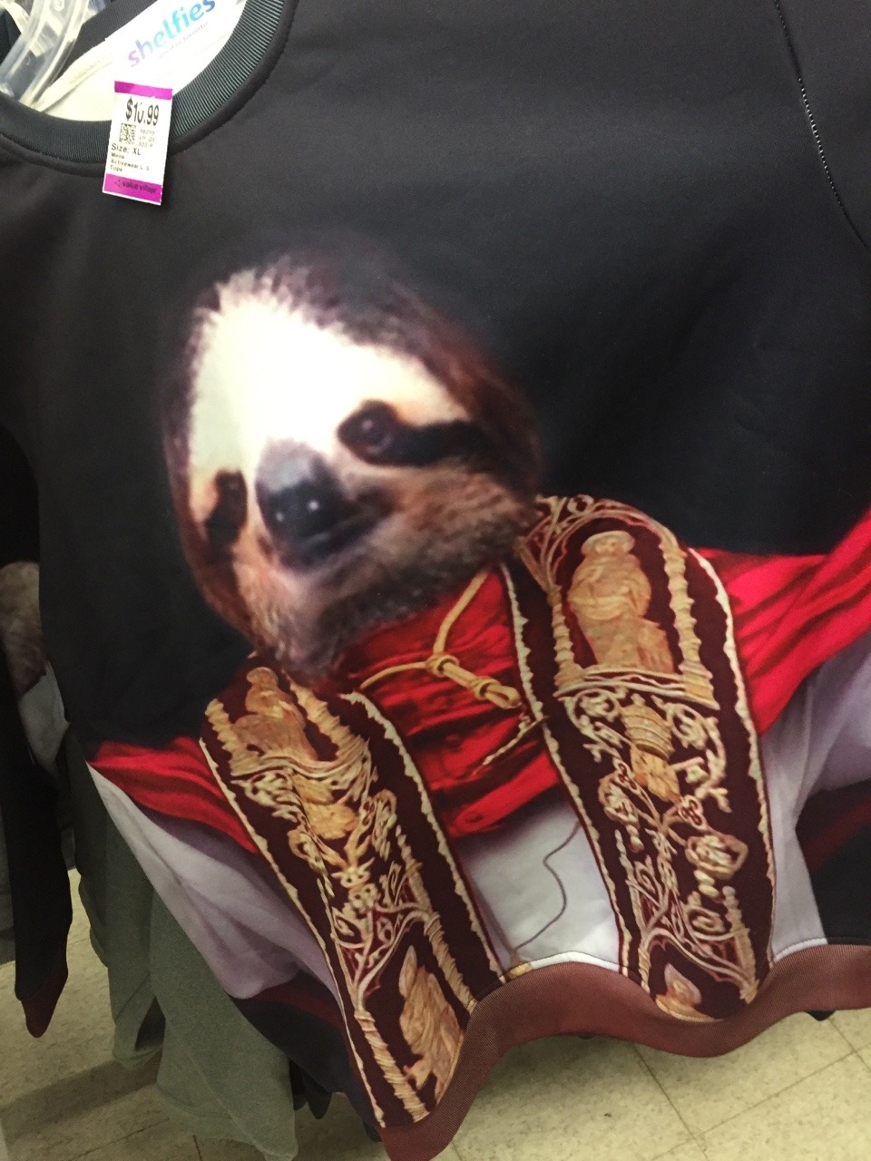 Tablet Skim zak ShiftyThrifting — some sort of sloth pope sweater? found in a...